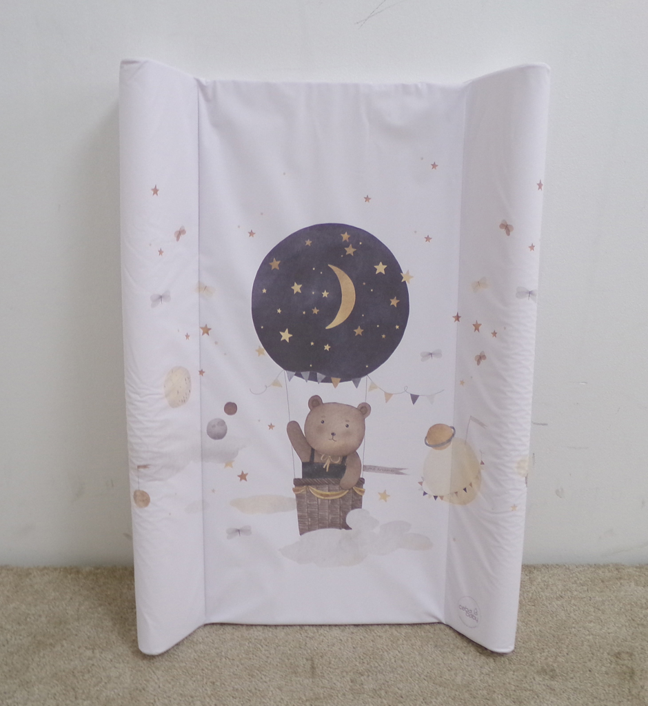 CEBA BABY Podložka přebalovací 2-hranná s pevnou deskou (50x70) Basic Balloons Ceba