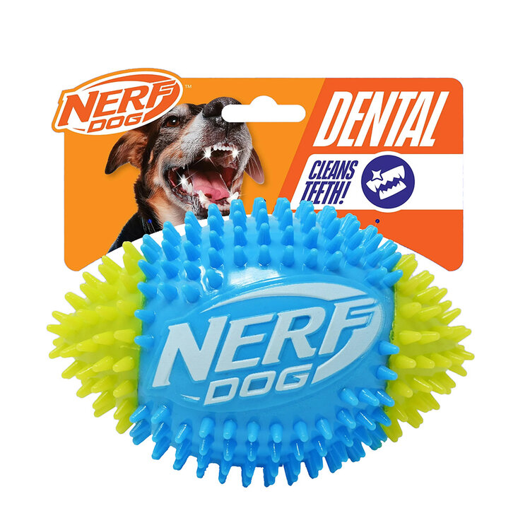 NERF DOG Hračka pro psy pískací fotbalový míč se spikemi 15 cm NERF DOG