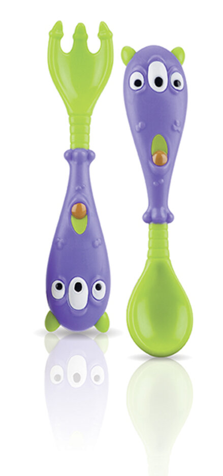 NUBY Vidlička a lžička příšerka Nuby