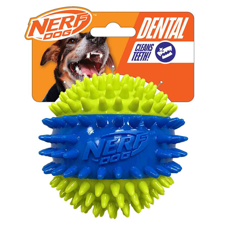 NERF DOG Hračka pro psy pískací míček se spiky ve třech částech 9