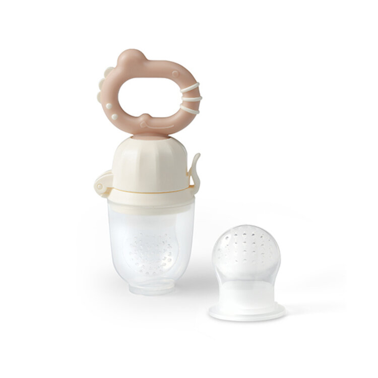 BABYONO Kousátko na podávání jídla Dino béžová 6m+ BabyOno