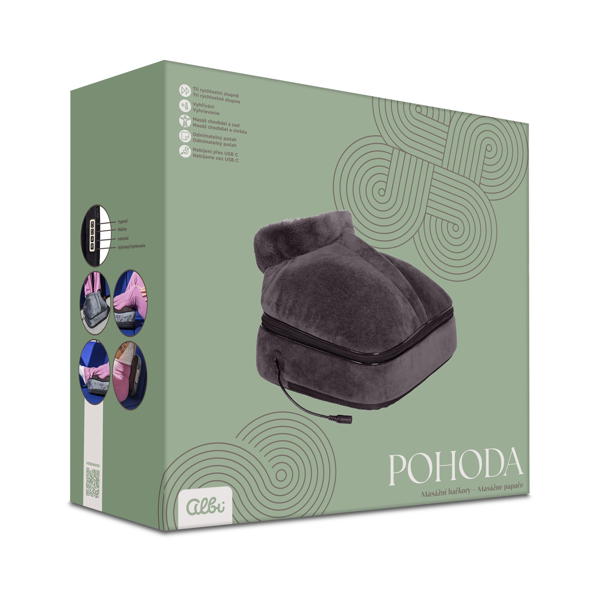 Vyhřívané masážní bačkory Pohoda Albi Albi