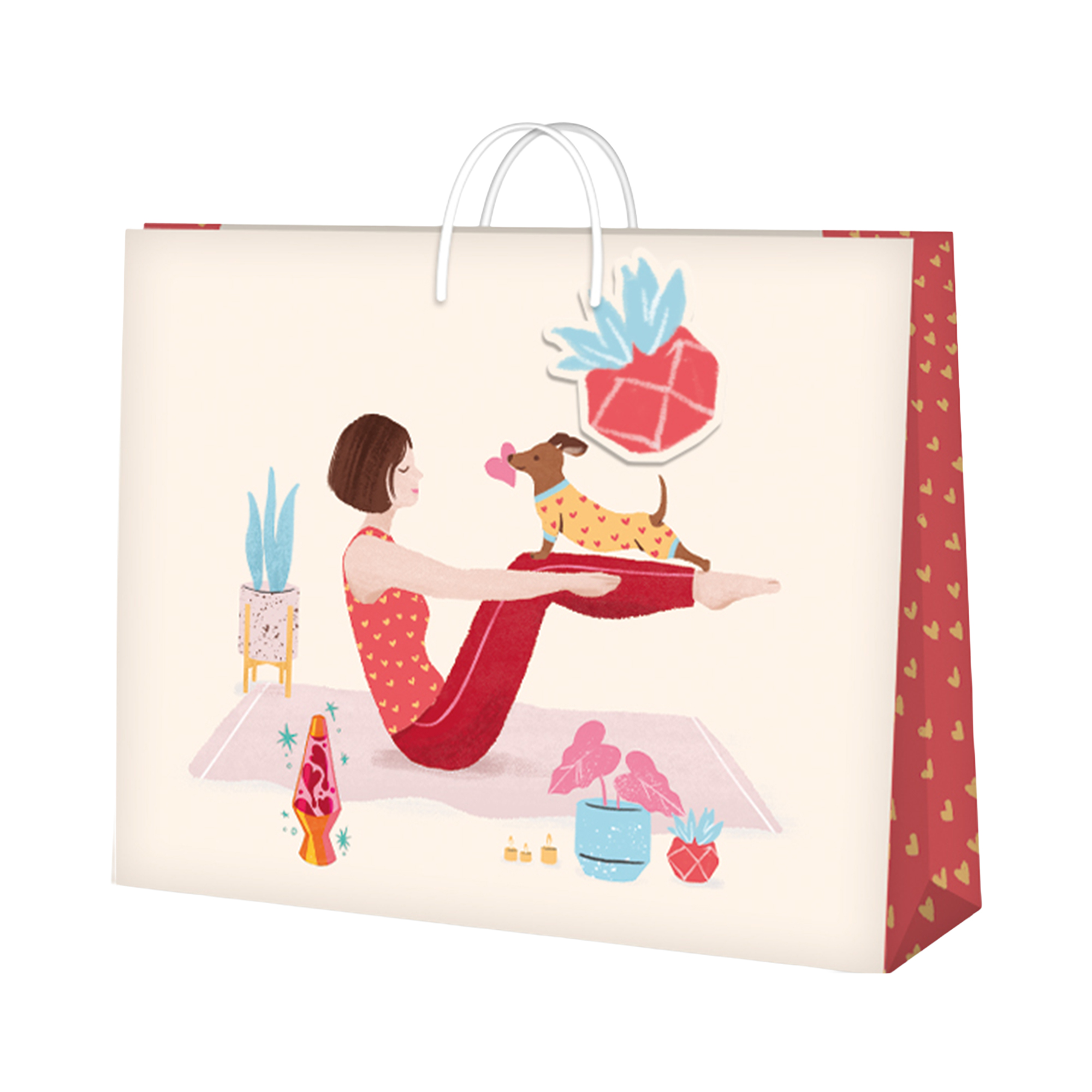 Dárková taška velká - Jóga s pejskem (32