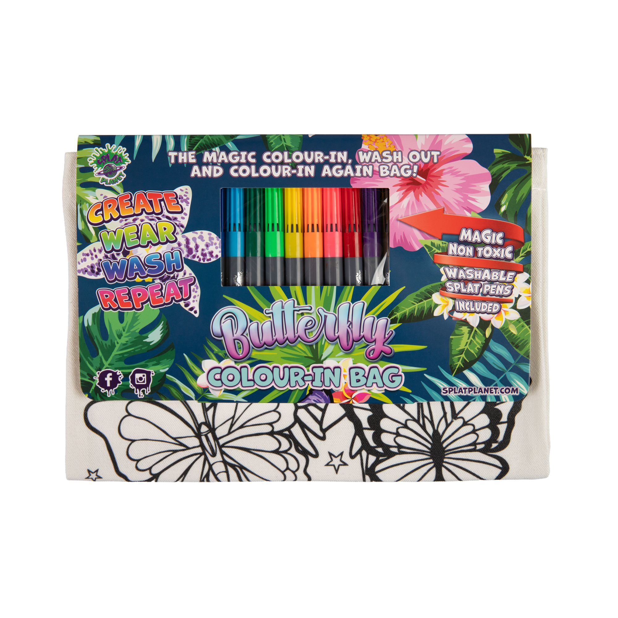 DIY plátěná taška - Motýli Splat Planet Splat Planet