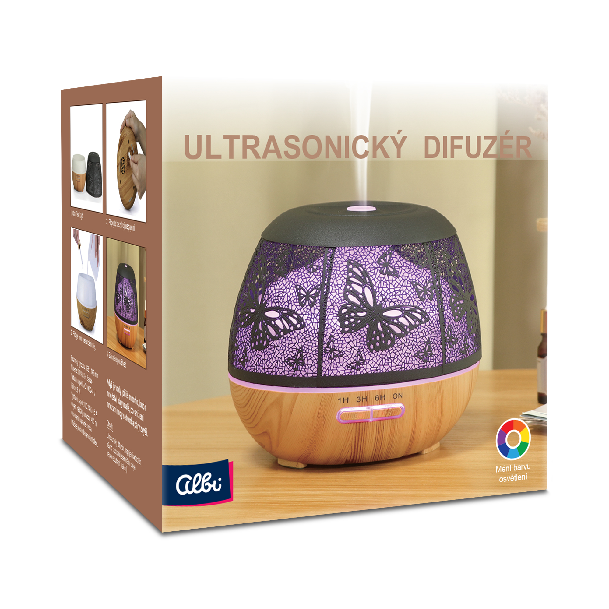 Ultrasonický difuzér Unique - Motýli Albi Albi