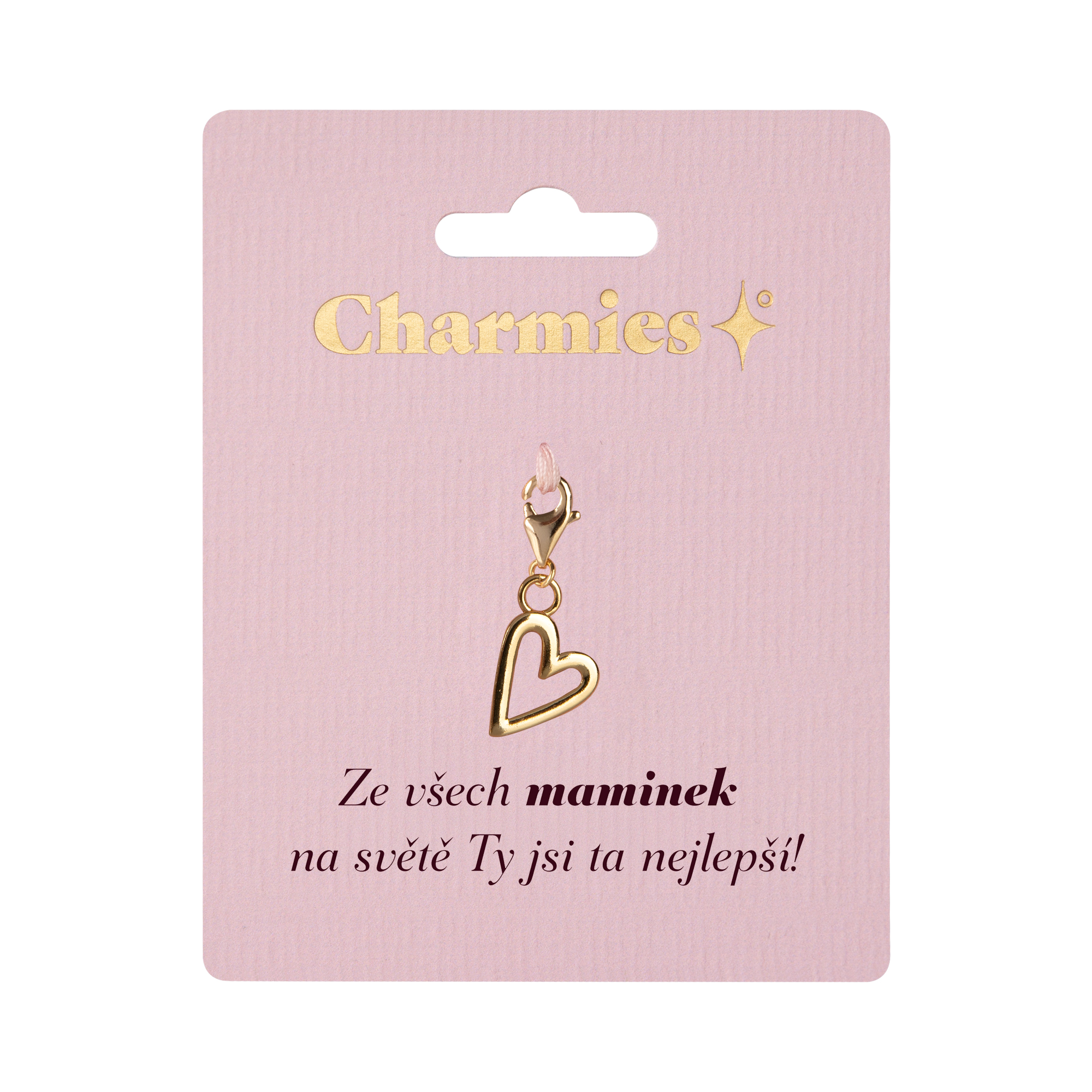 Zlatý přívěsek srdce - Nejlepší maminka Albi Albi