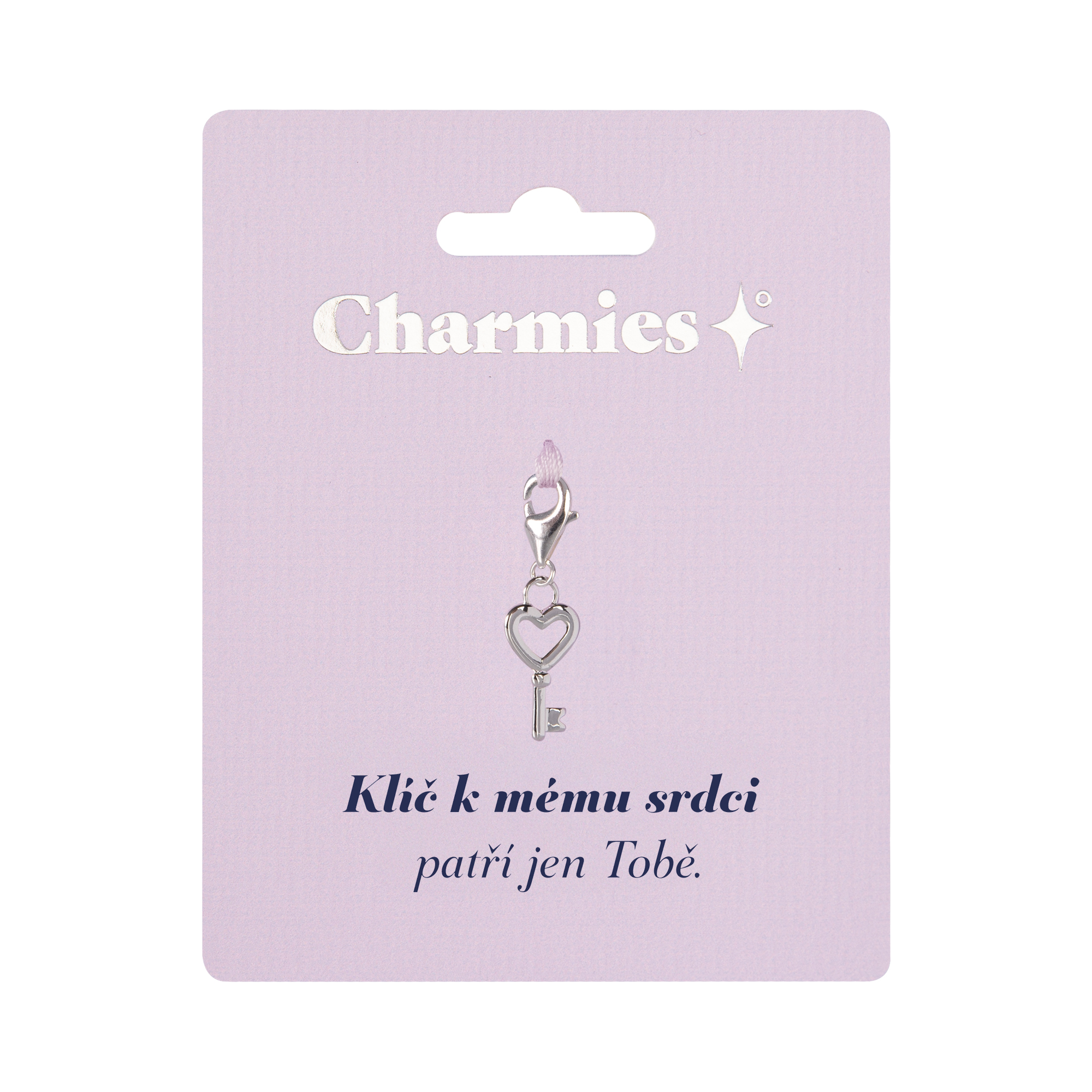 Stříbrný přívěsek klíče - K mému srdci Albi Albi