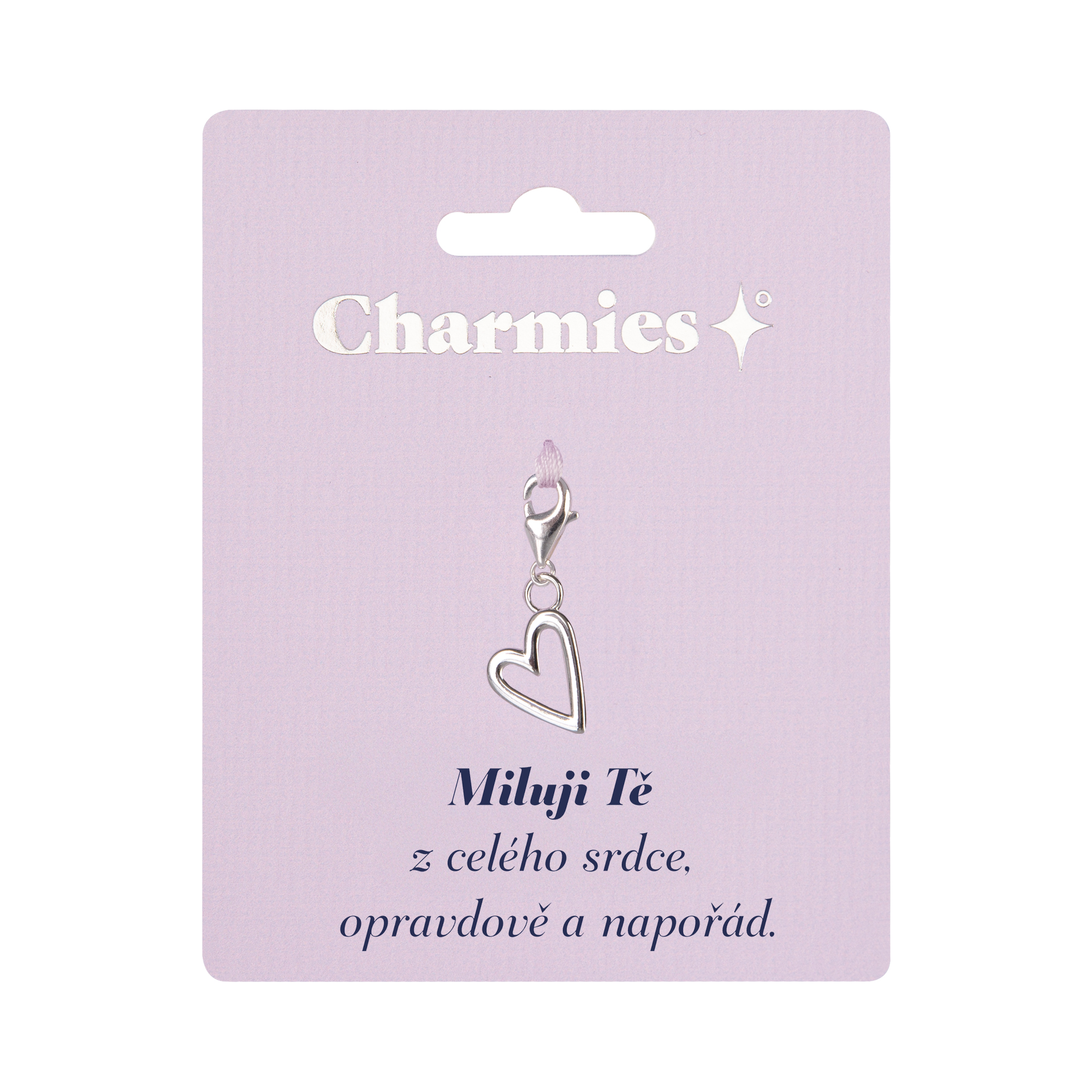 Stříbrný přívěsek srdce - Miluji Tě Albi Albi