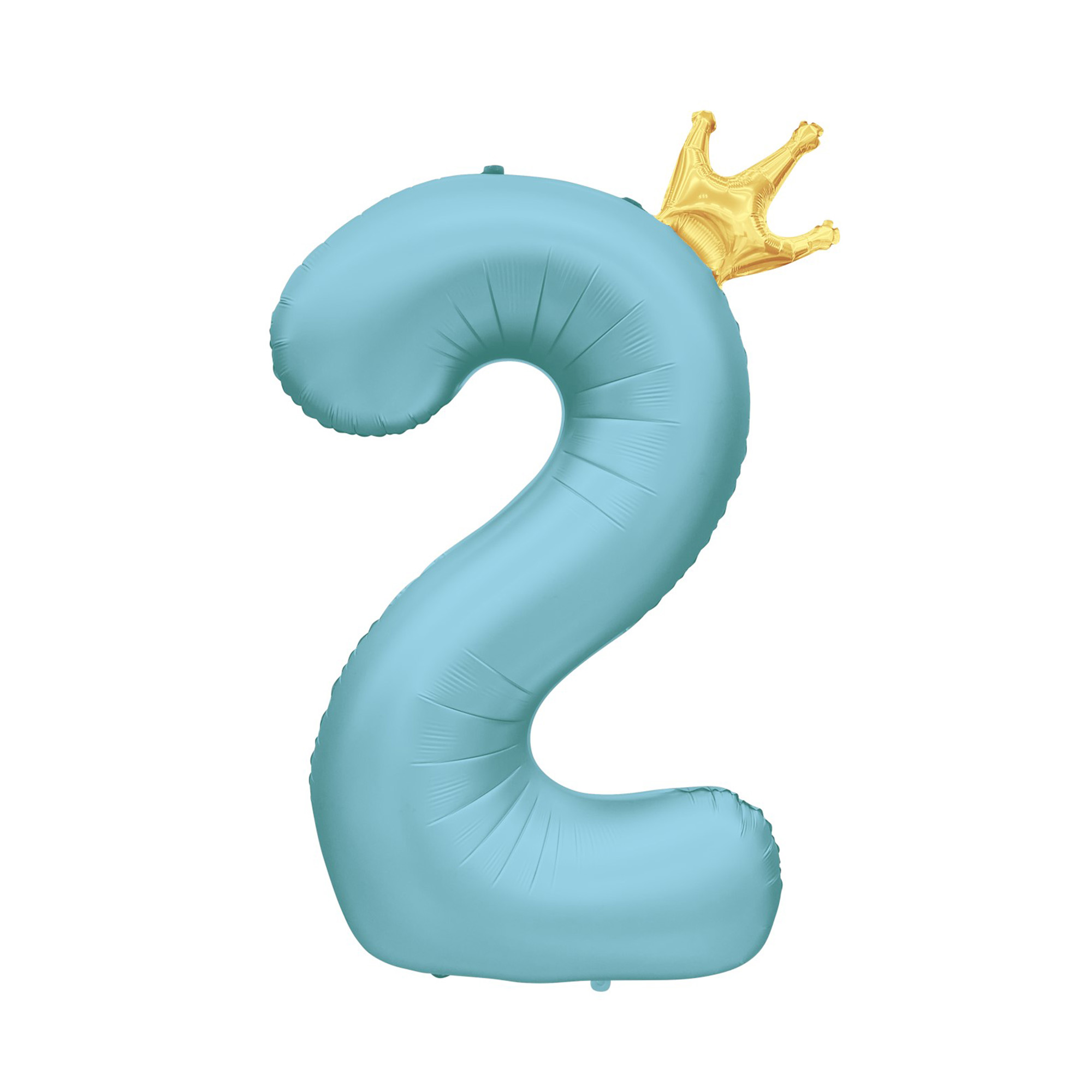 Balónek fóliový 82 cm světle modrý s korunkou číslo 2 Albi Albi