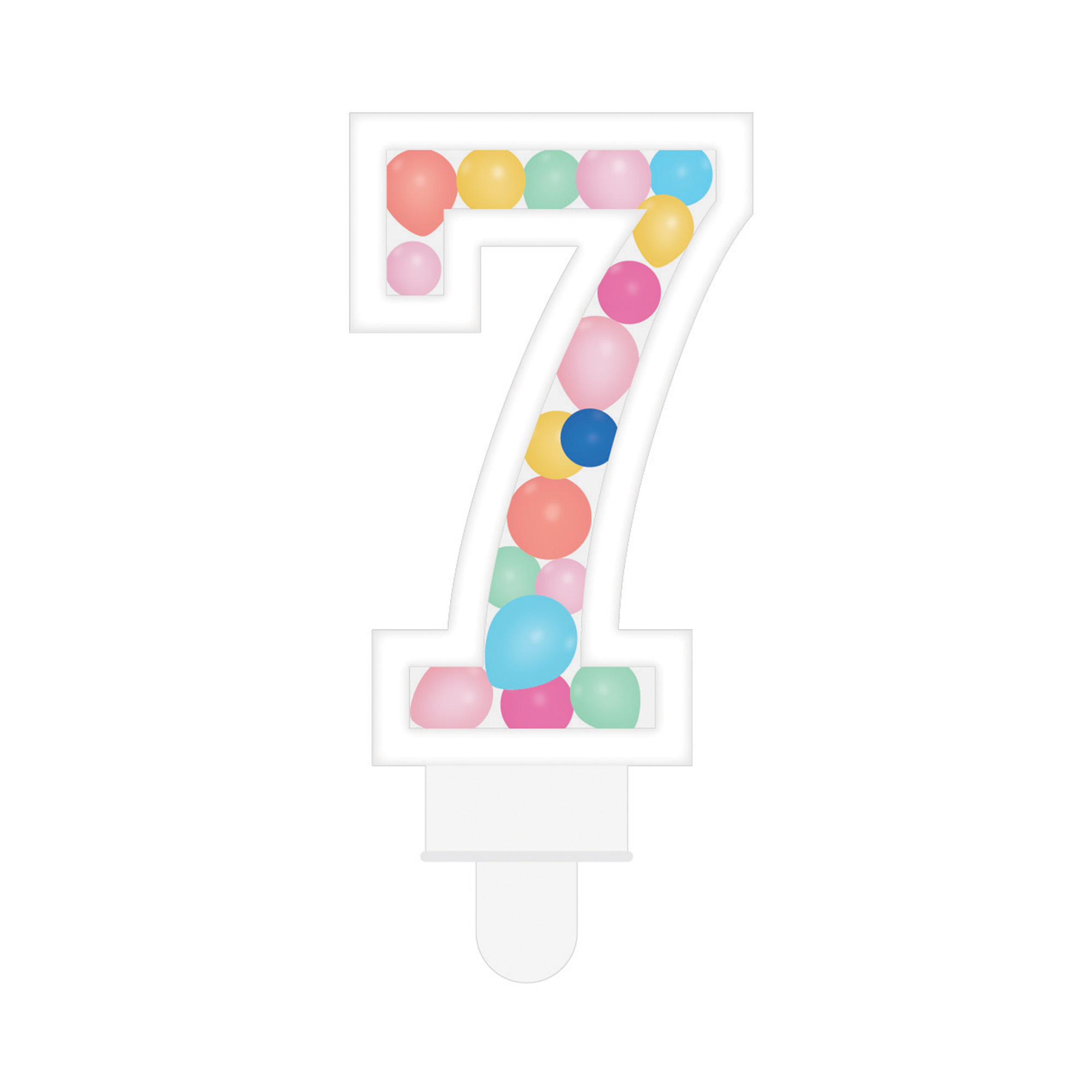 Svíčka dortová barevné lentilky číslo 7 Albi Albi