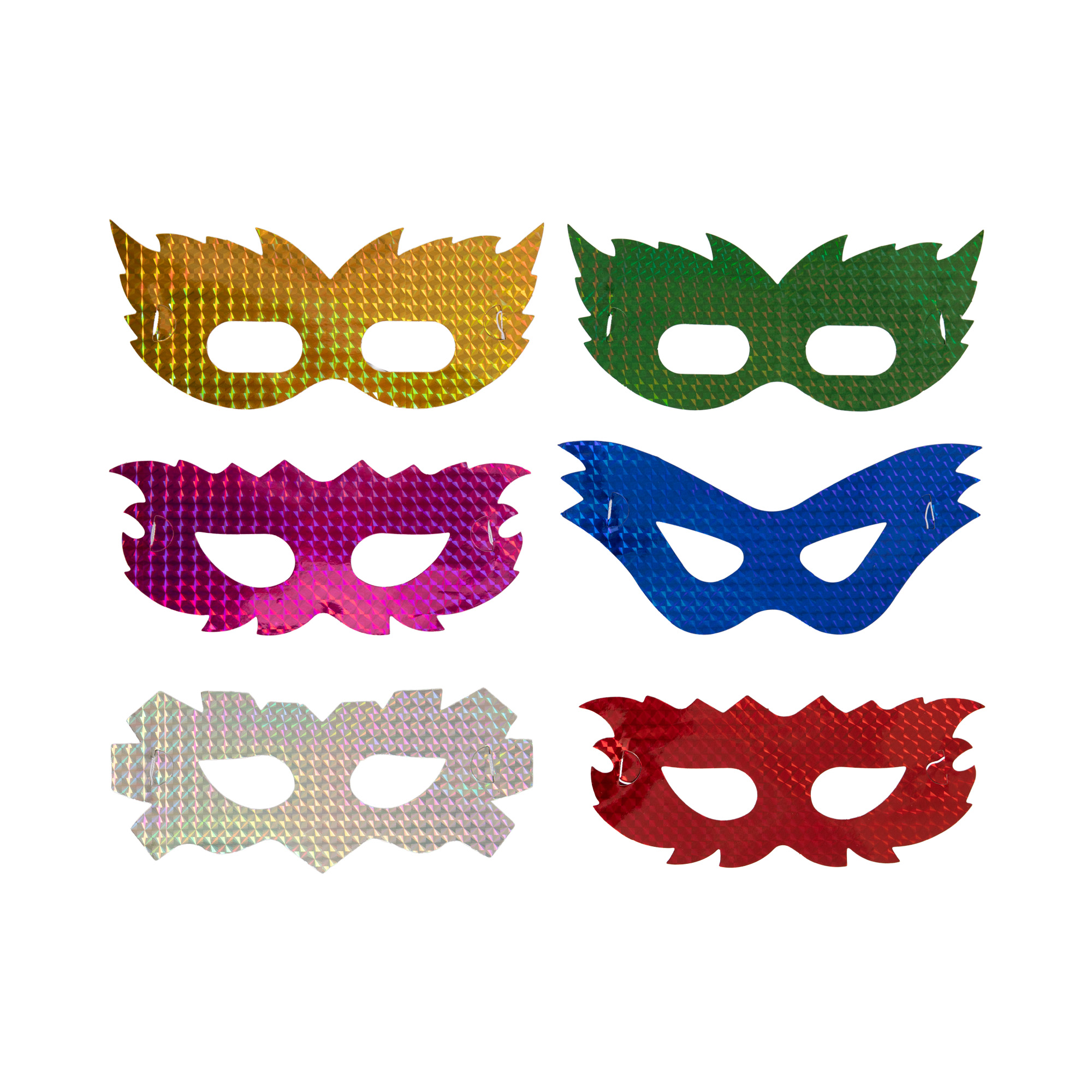 Škrabošky barevné holografické tvary 6 ks Albi Albi