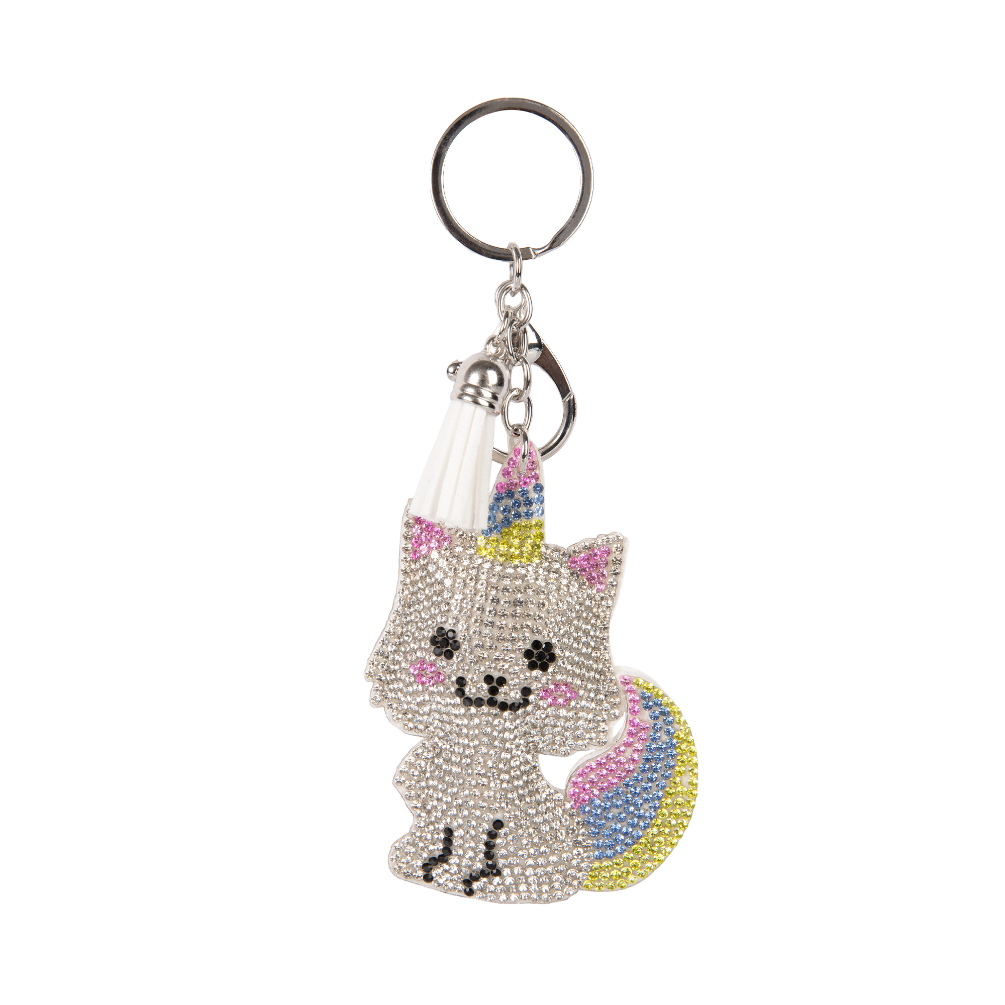 Štrasová klíčenka - Duhová kočka Albi Albi