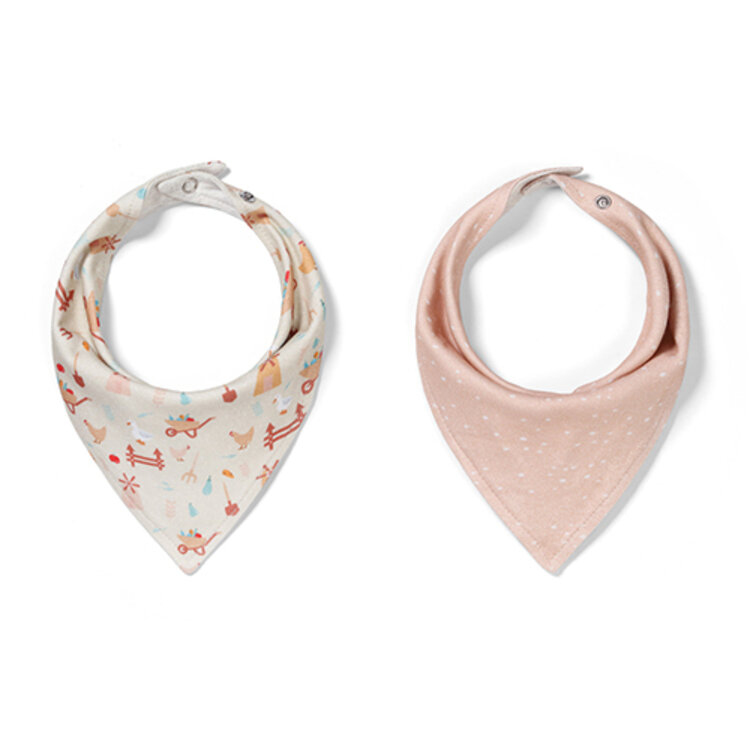 BABYONO Slintáček bavlněný Farmer 2ks