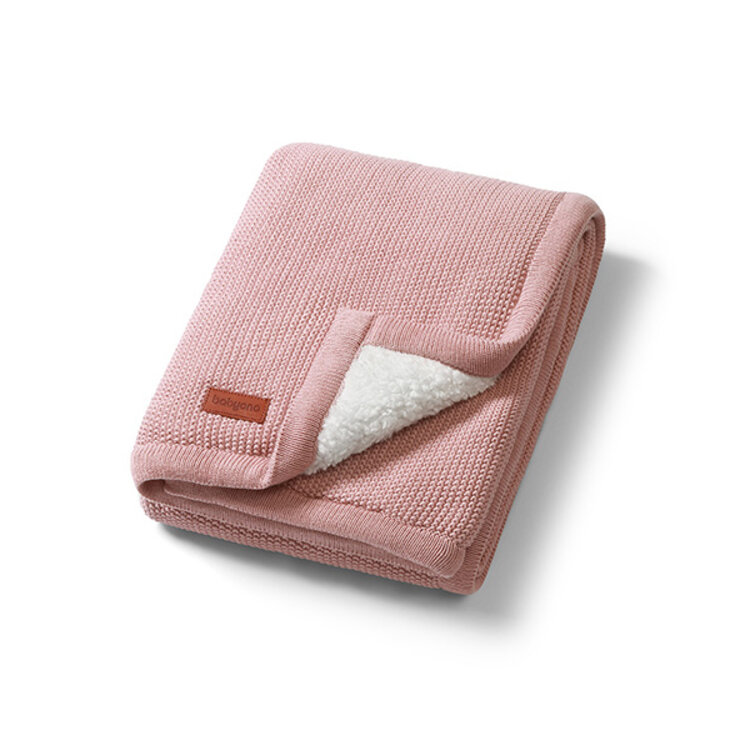 BABYONO Deka bavlněná s fleecovou podšívkou 75 x 100 cm růžová BabyOno