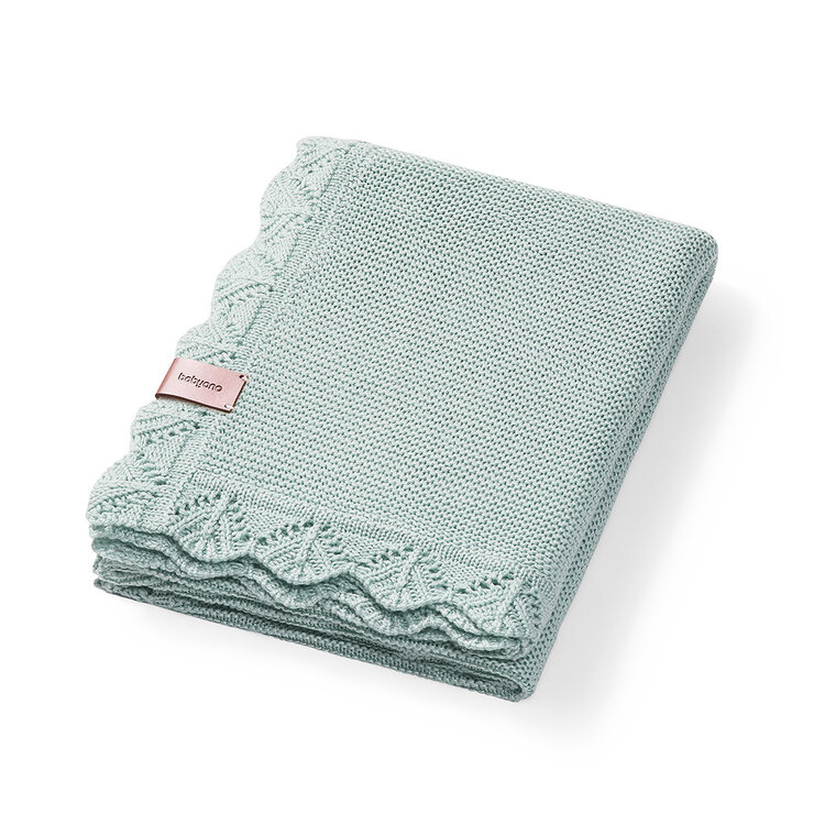 BABYONO Deka pletená bambusová Green 75 x 100 cm BabyOno