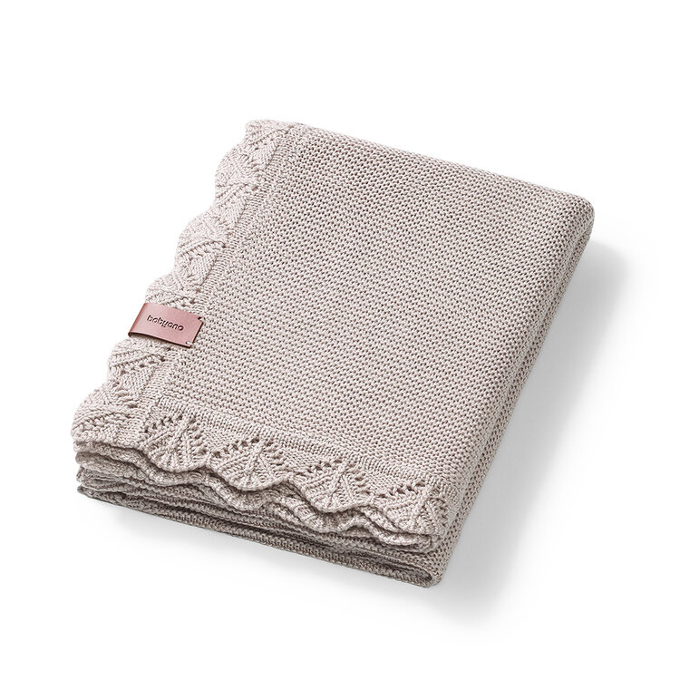 BABYONO Deka pletená bambusová Beige 75 x 100 cm BabyOno