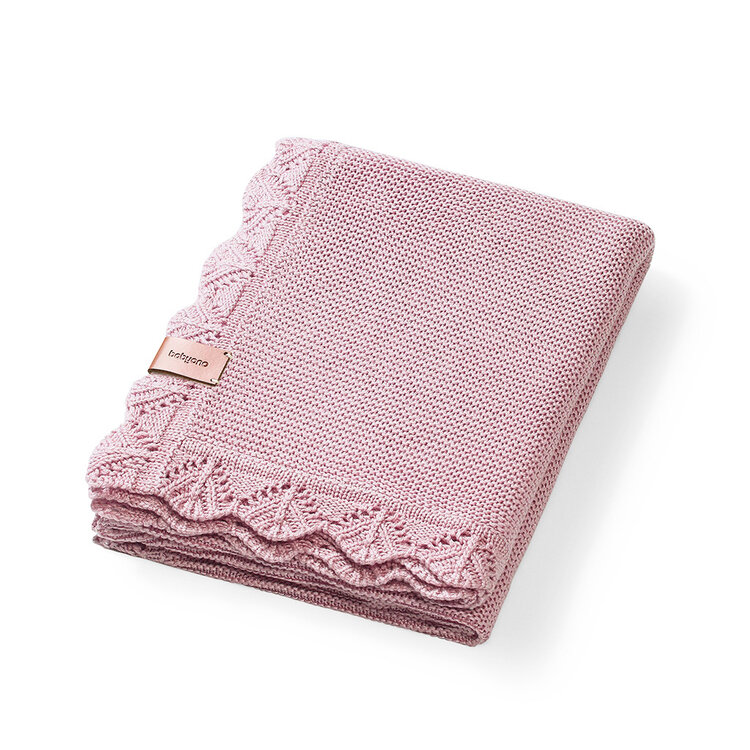 BABYONO Deka pletená bambusová Pink 75 x 100 cm BabyOno