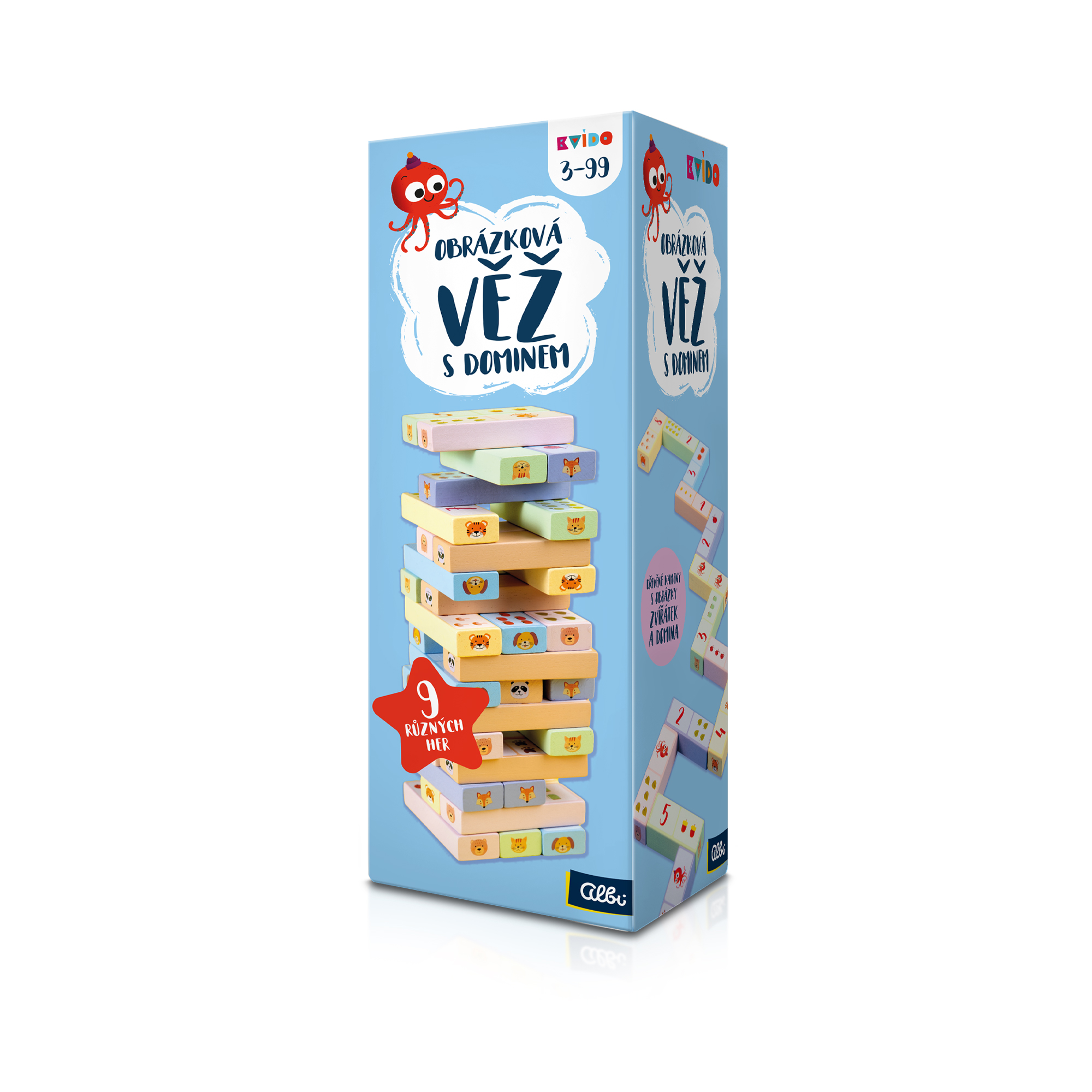 Obrázková věž s dominem - Kvído Albi Albi