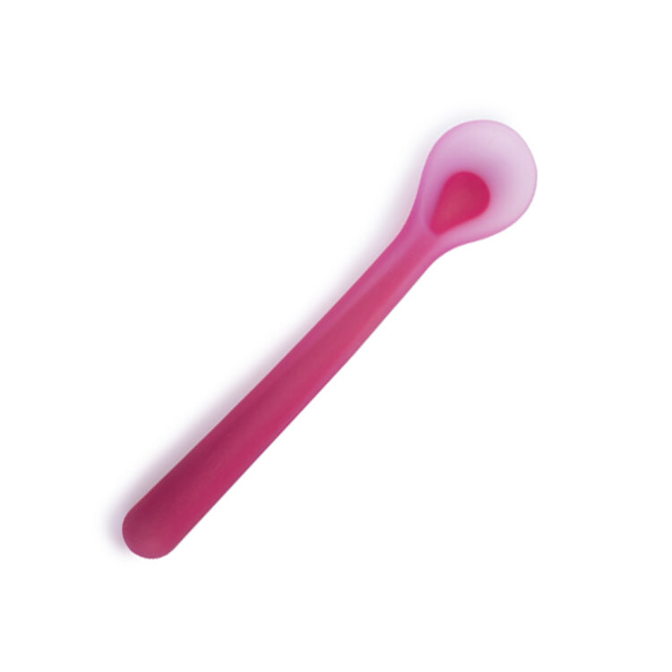 SUAVINEX Silikonová lžička - růžová Suavinex