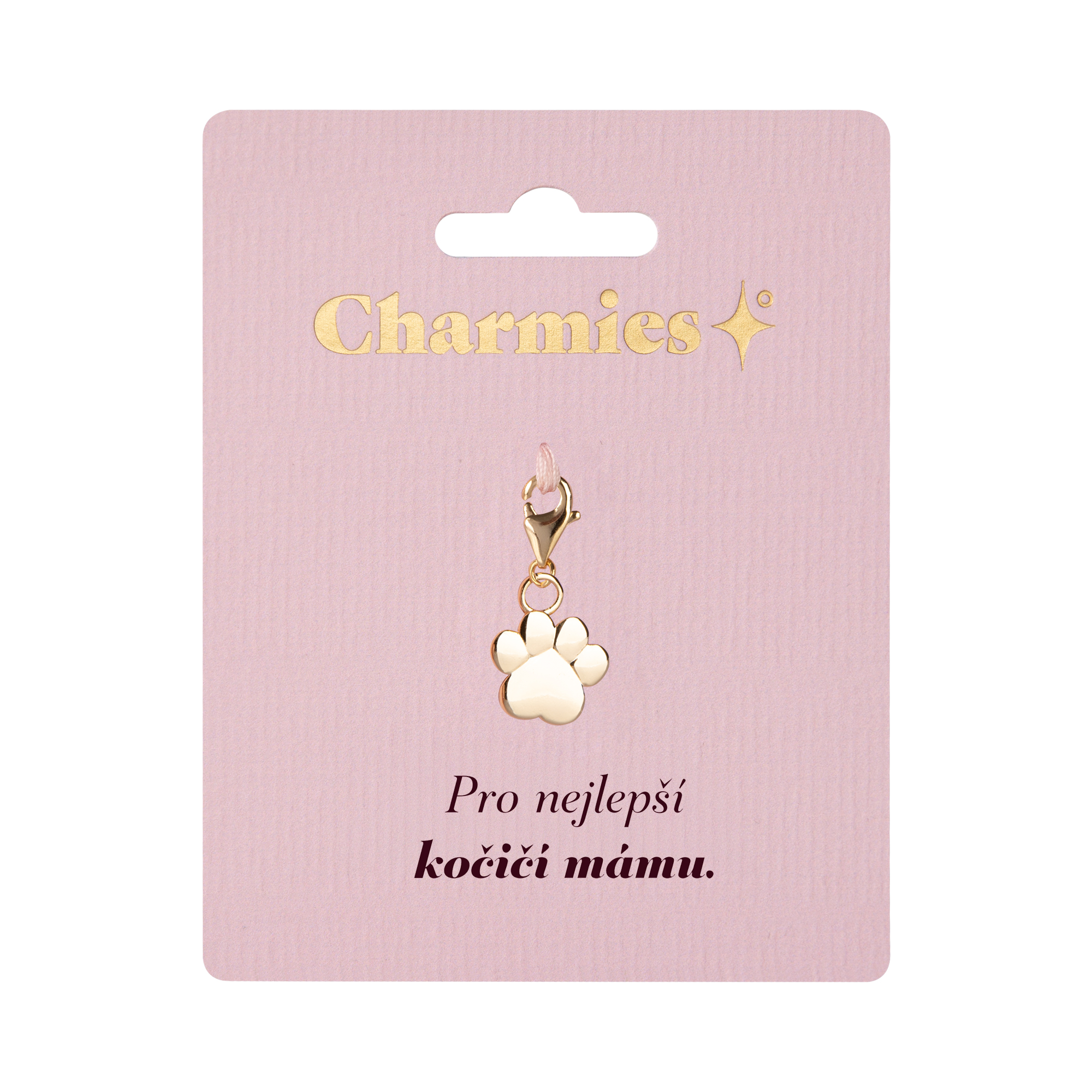 Zlatý přívěsek tlapky - Kočičí máma Albi Albi