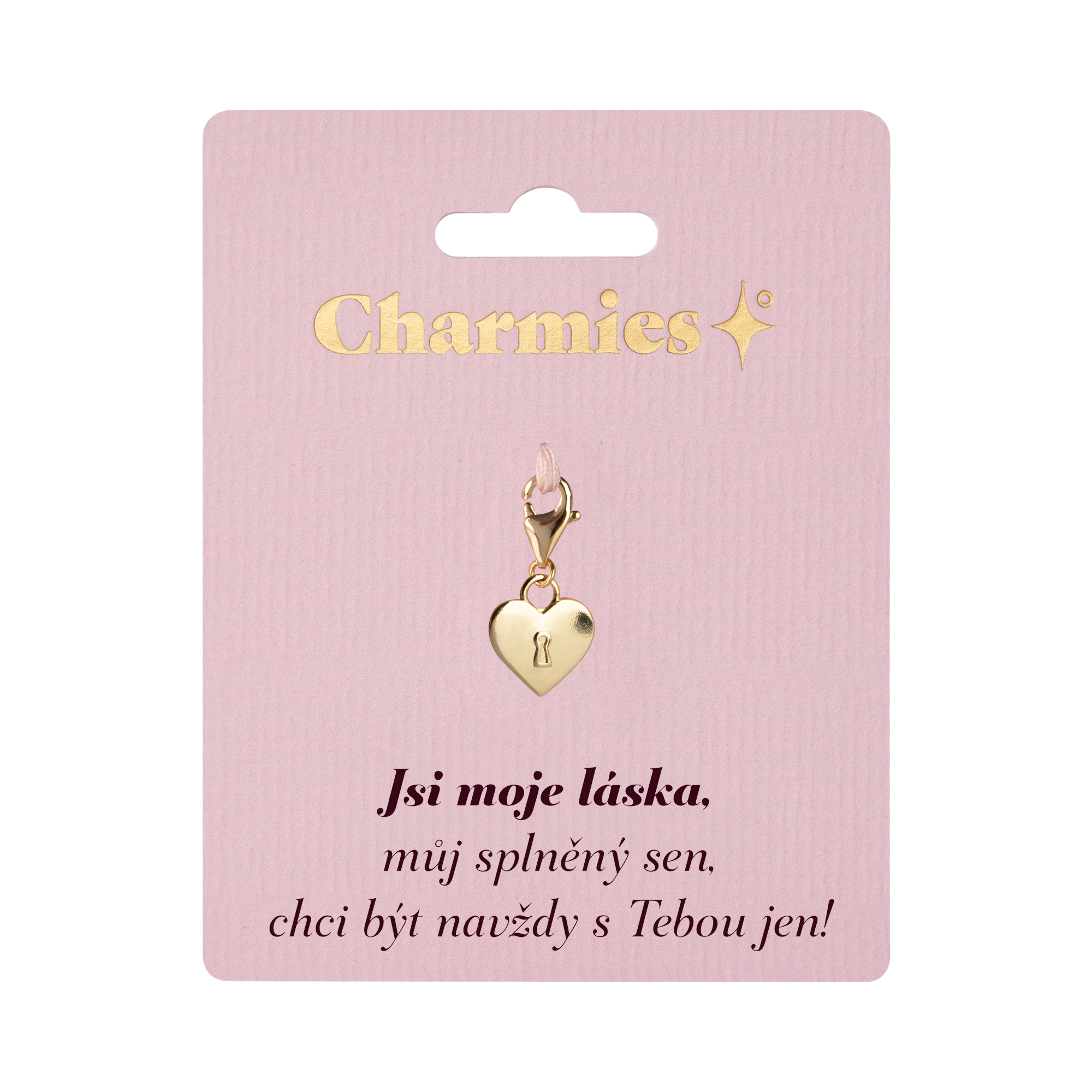 Zlatý přívěsek srdce - Láska Albi Albi