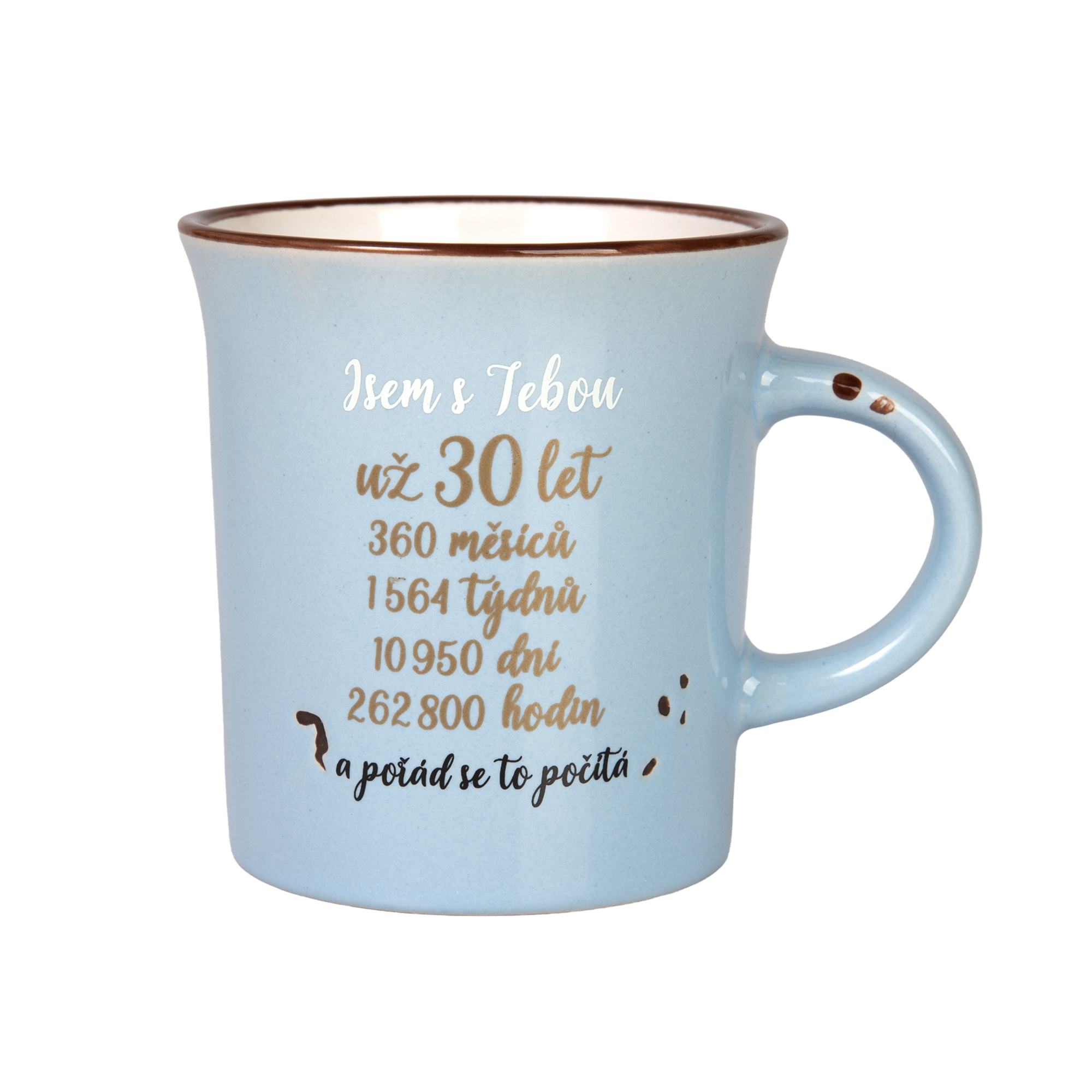 Keramický plecháček - Jsem s Tebou už 30 let Albi Albi