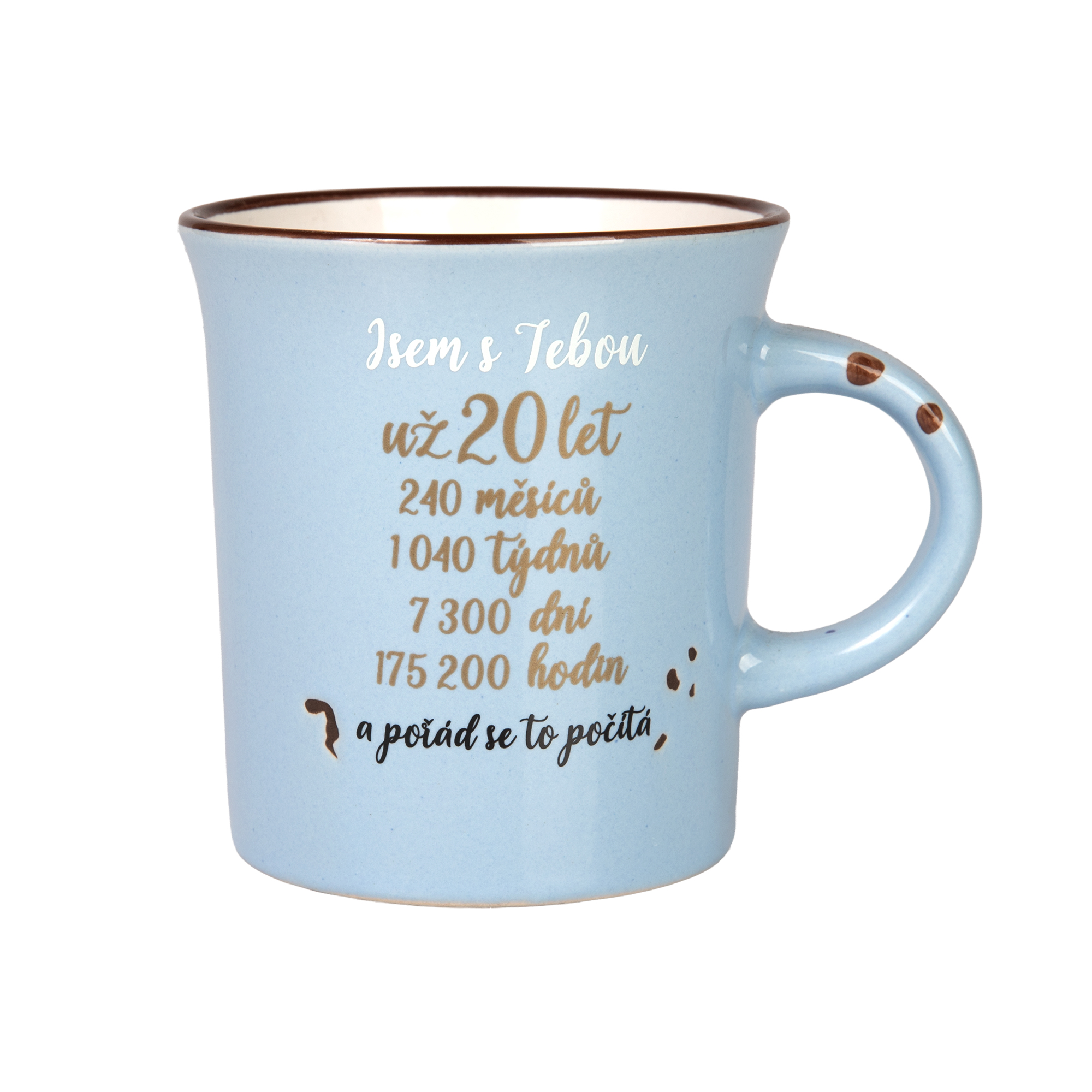 Keramický plecháček - Jsem s Tebou už 20 let Albi Albi