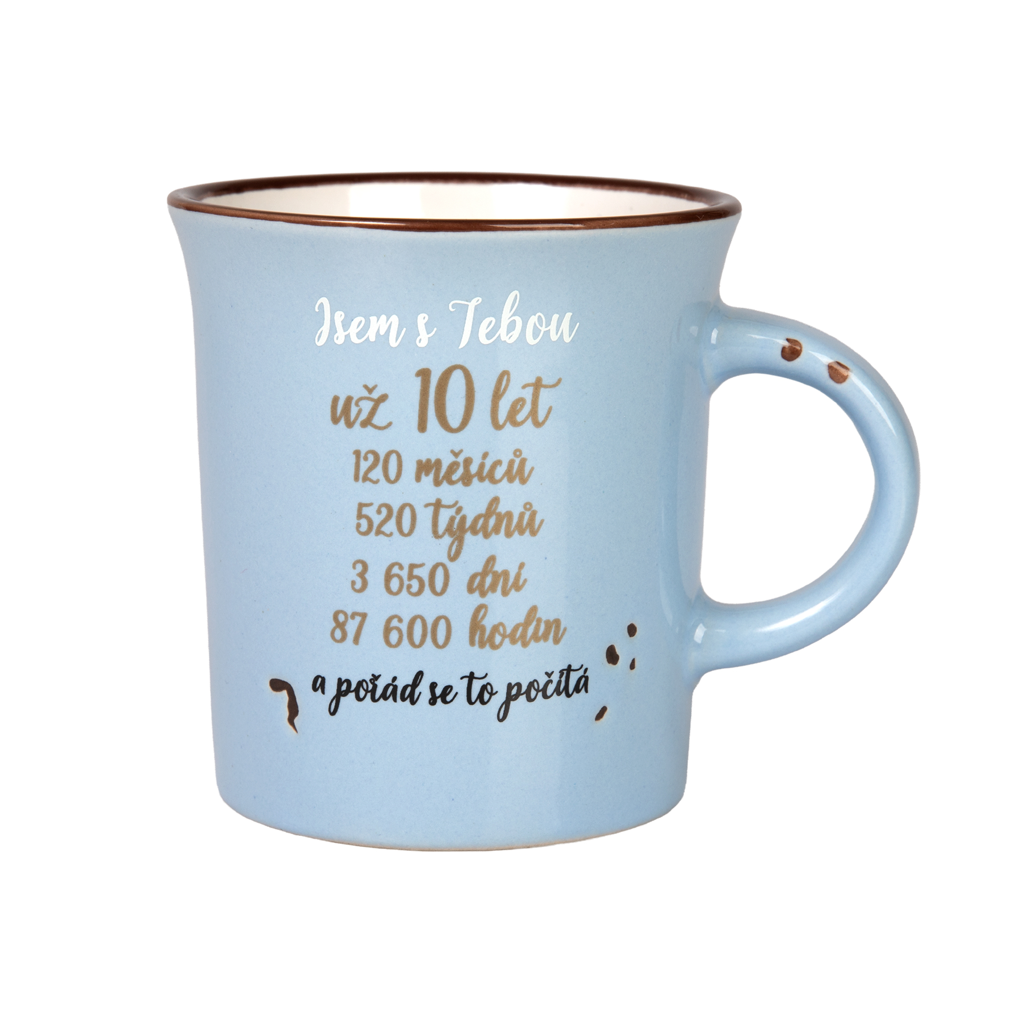 Keramický plecháček - Jsem s Tebou už 10 let Albi Albi