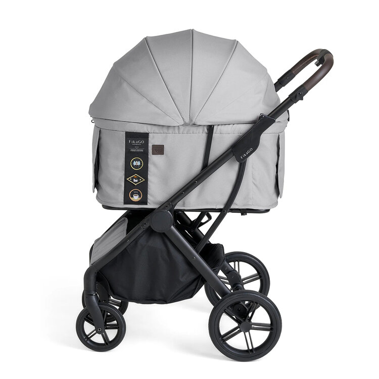 FIKAGO Kočárek pro kočky / psy AGILE2 Soft Grey FIKAGO