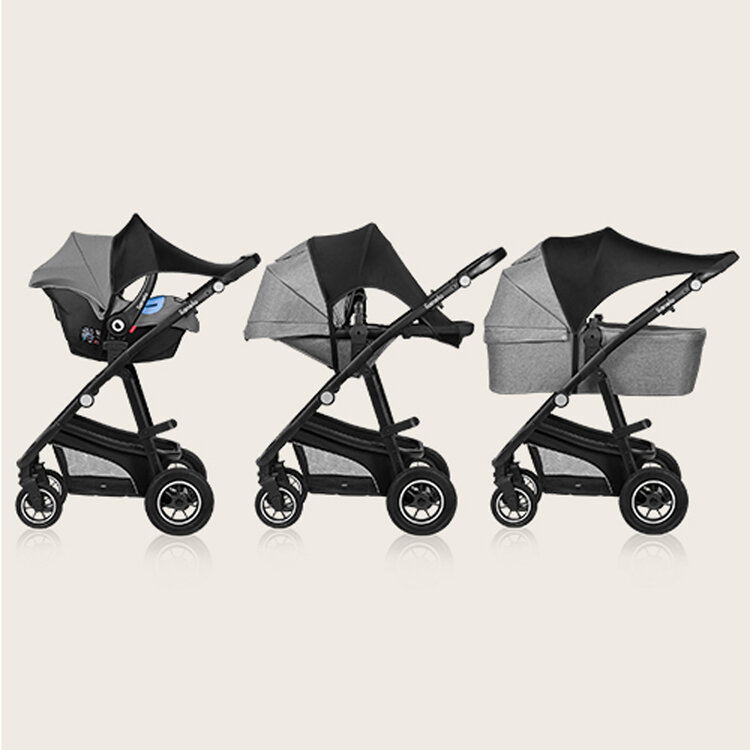 LIONELO Sluneční clona na kočárek Stroller Sun Cover Black Carbon LIONELO
