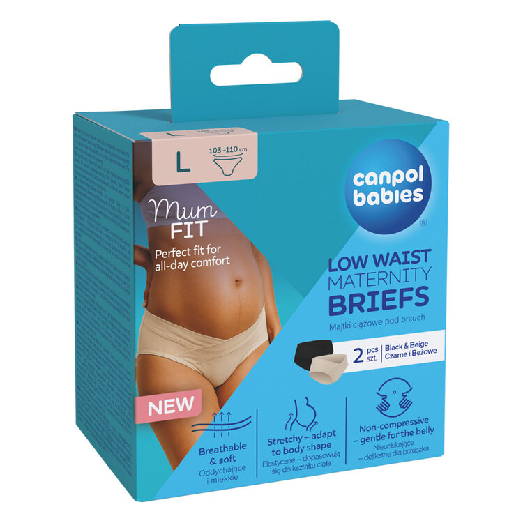 CANPOL BABIES Kalhotky těhotenské s nízkým pasem MumFIT L 2ks Canpol Babies