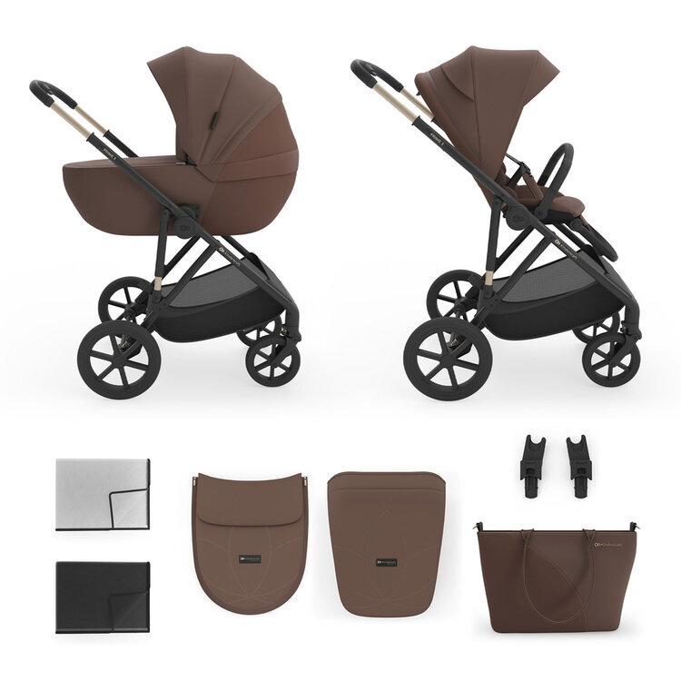 KINDERKRAFT Kočárek kombinovaný 2v1 Prime 3 Velvet Mocca Kinderkraft