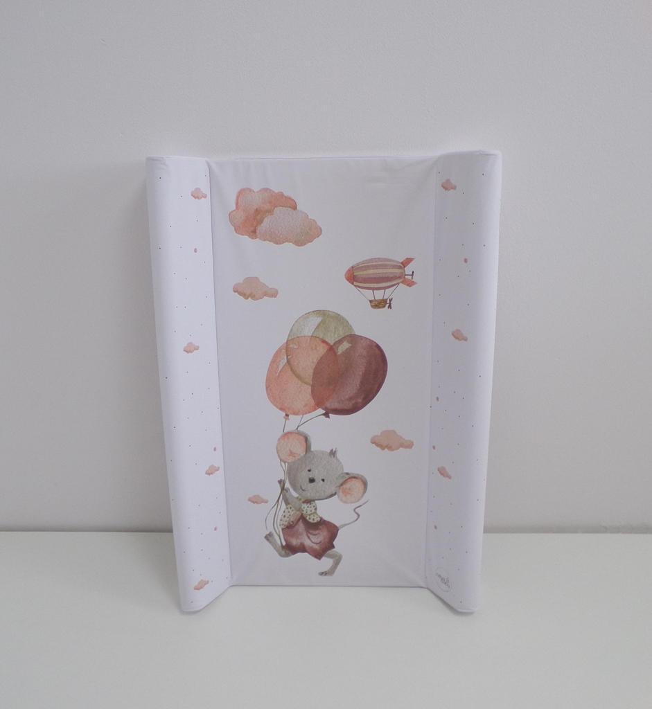 CEBA BABY Podložka přebalovací 2-hranná s pevnou deskou (50x70) Basic Mouse Ceba