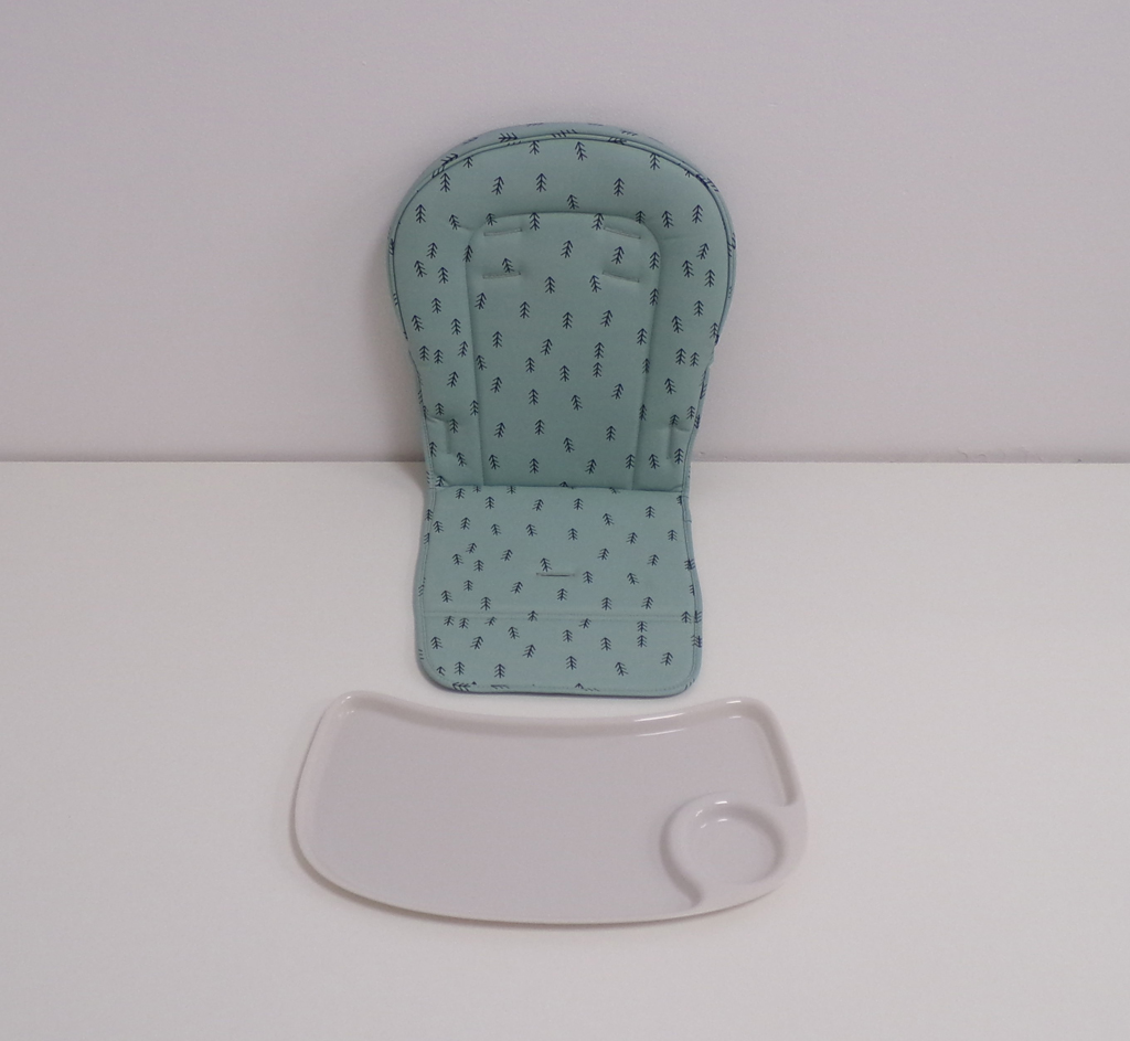 PETITE&MARS Potah sedáku a podnos k dětské židličke Gusto Green Trees Petite&Mars