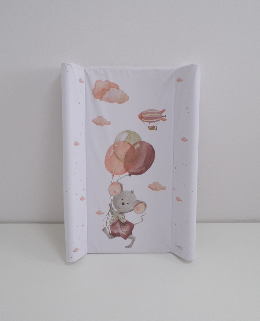 CEBA BABY Podložka přebalovací 2-hranná s pevnou deskou (50x70) Basic Mouse Ceba