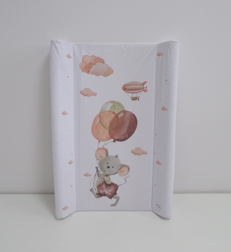 CEBA BABY Podložka přebalovací 2-hranná s pevnou deskou (50x70) Basic Mouse Ceba