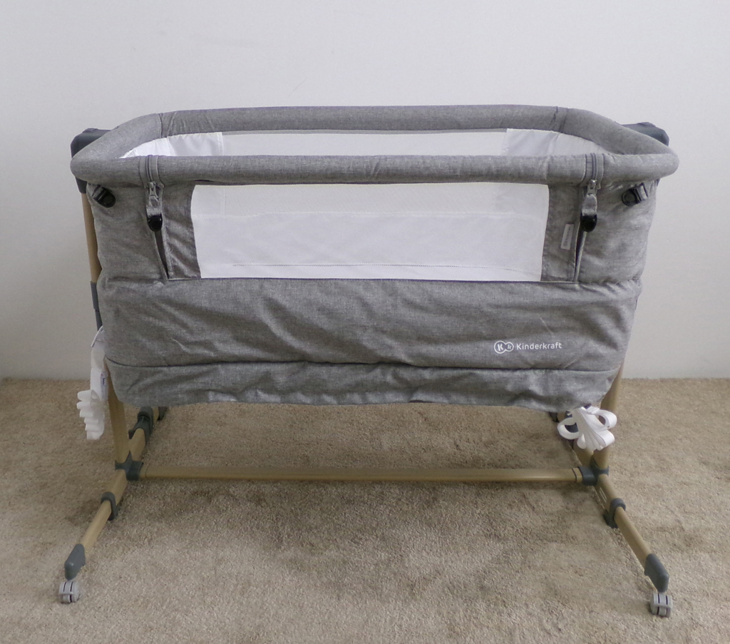 KINDERKRAFT Postýlka dětská polohovatelná Neste grow Light Grey Full Wood Kinderkraft