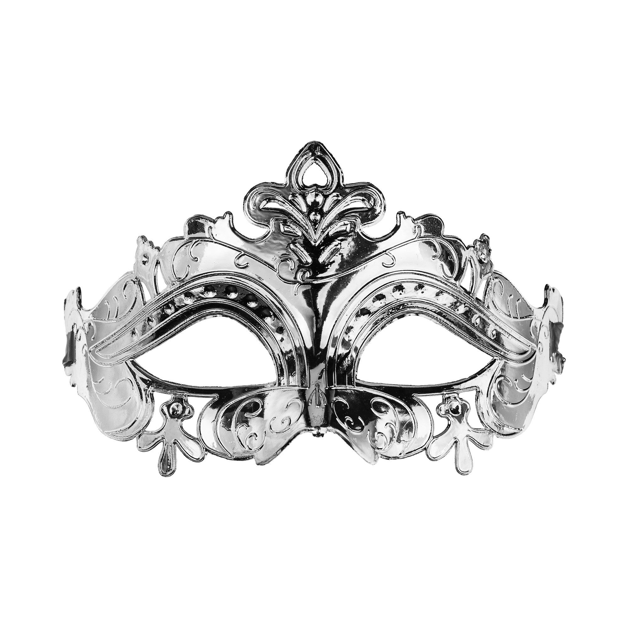 Škraboška karnevalová stříbrná Albi Albi