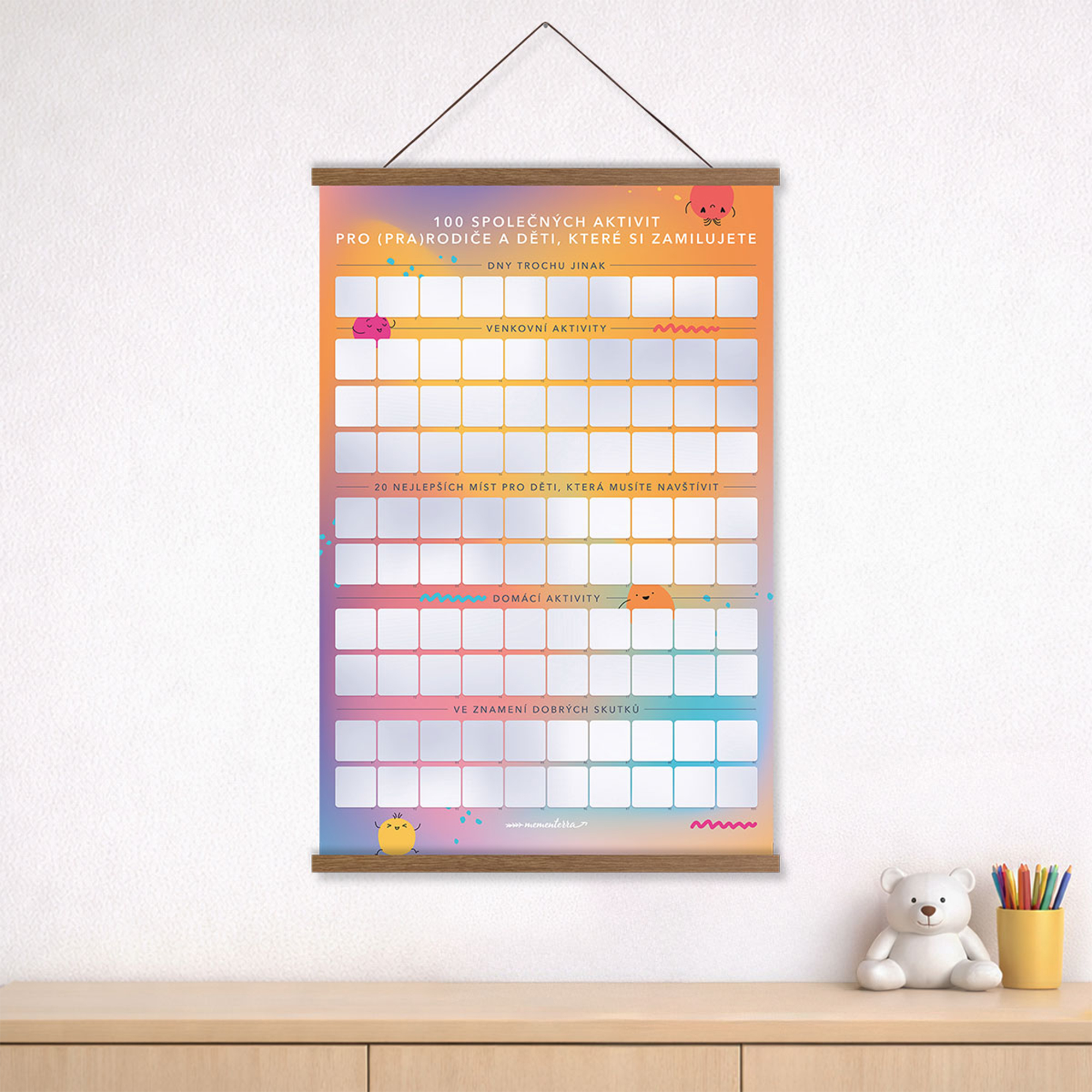 Stírací plakát - 100 aktivit pro (pra)rodiče a děti Albi Albi