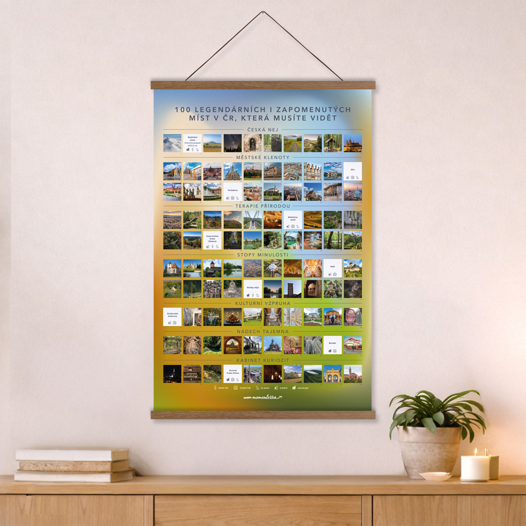 Stírací plakát – 100 legendárních i zapomenutých míst v ČR