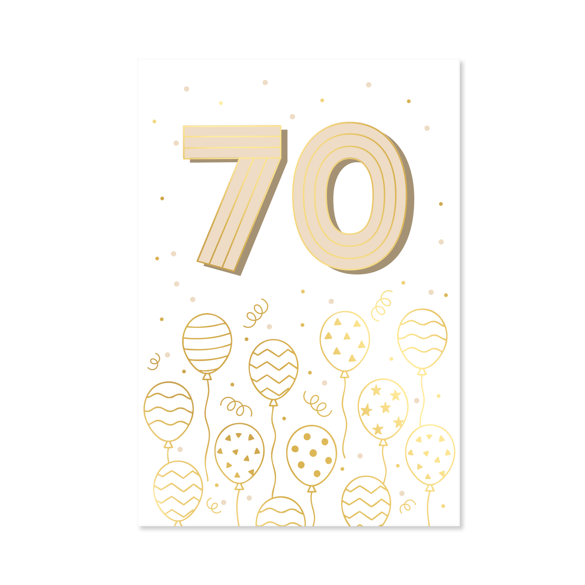 Přání k narozeninám - Zlatá ražba 70 let Albi Albi