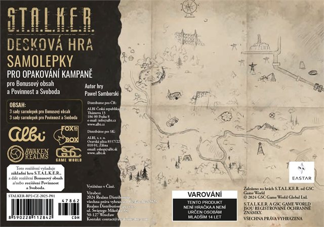 Stalker - Sada náhradních samolepek (Srdce Zóny