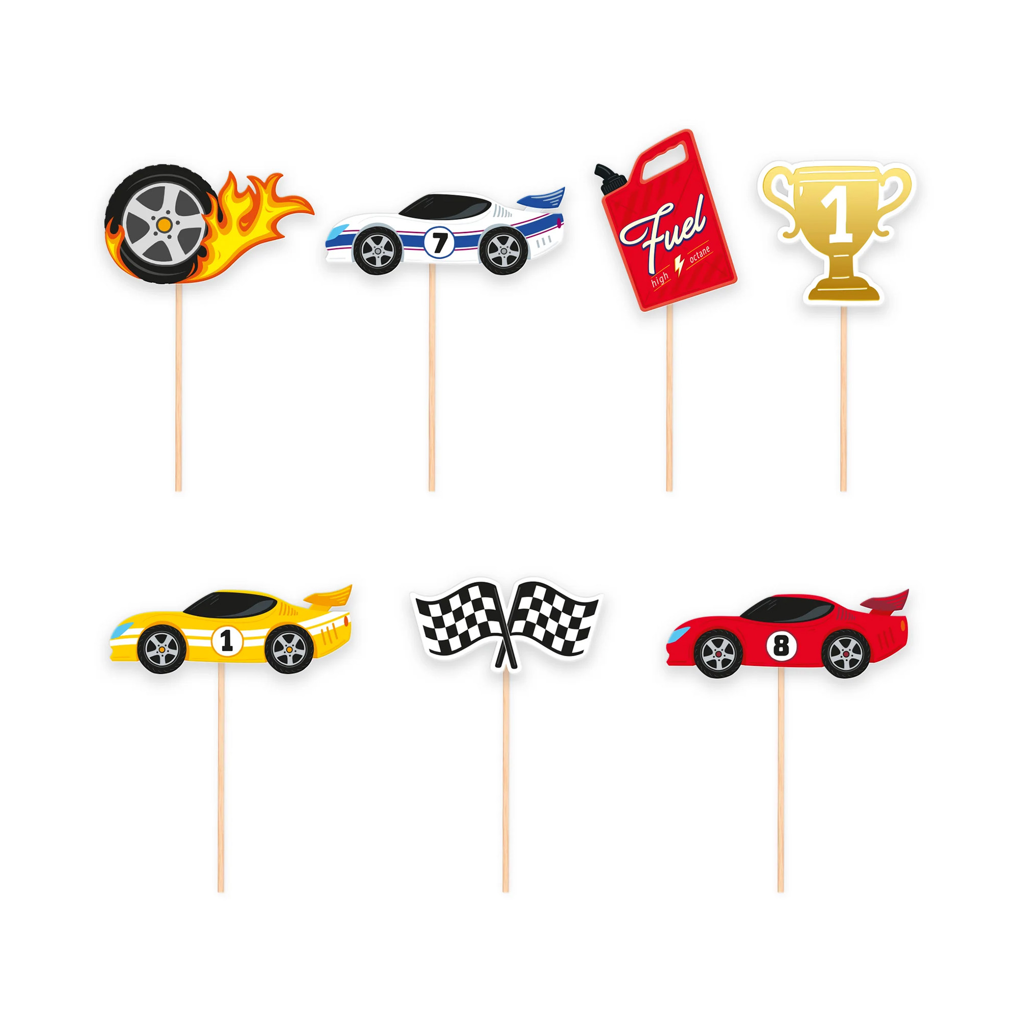 Zápich Závodní auta 7 ks Albi Albi