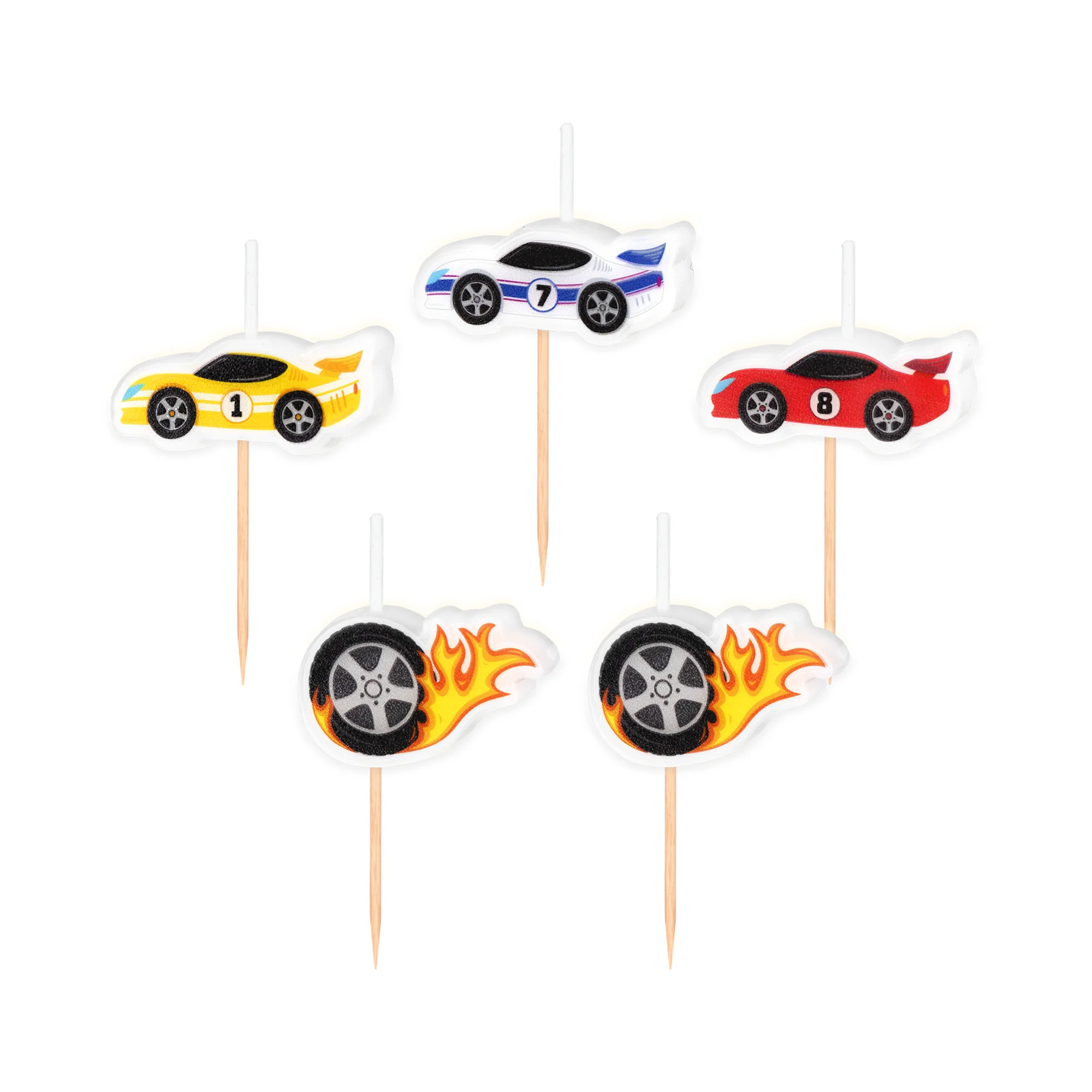 Svíčky dortové Závodní auta 5 ks Albi Albi