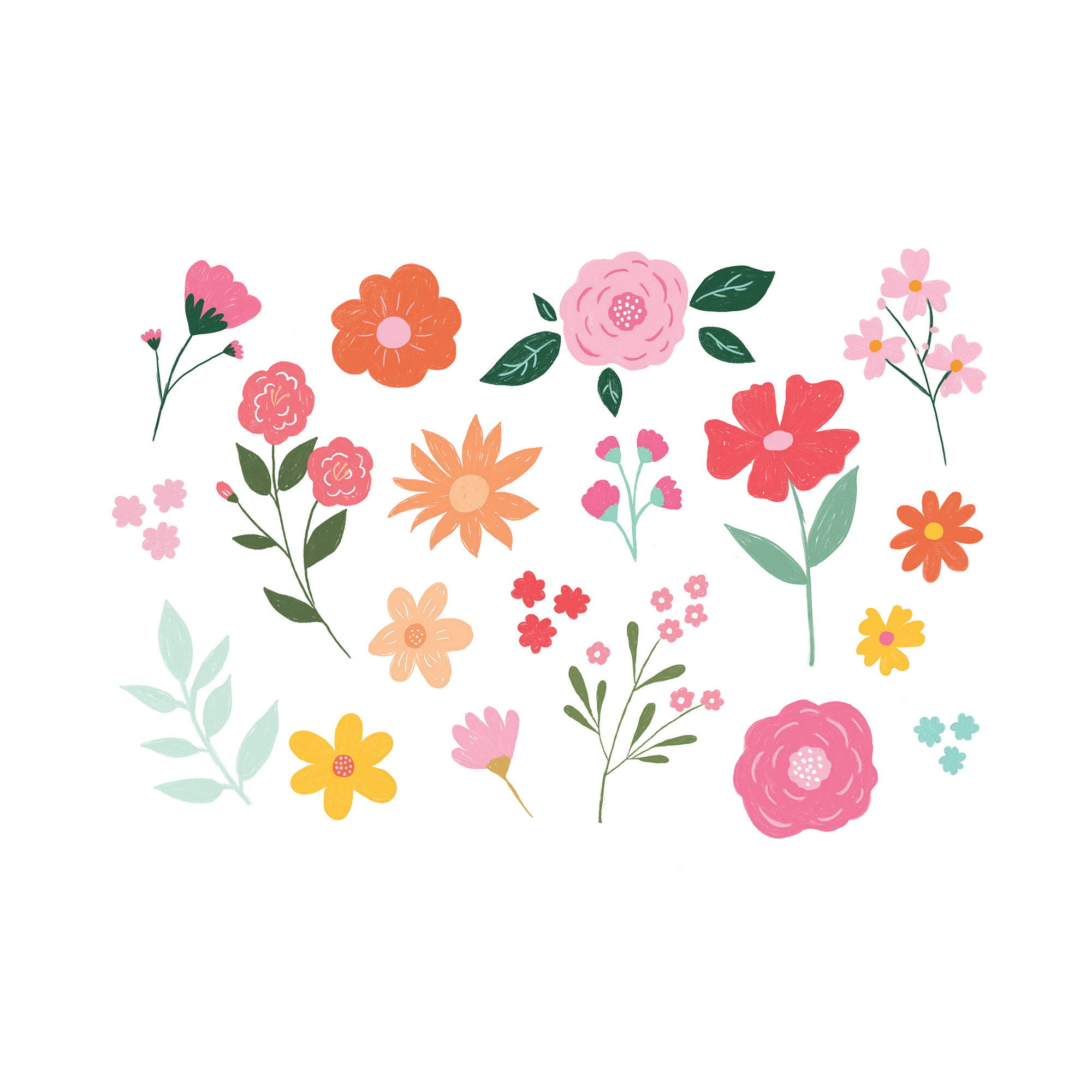 Tetování Květiny barevné 19 ks Albi Albi