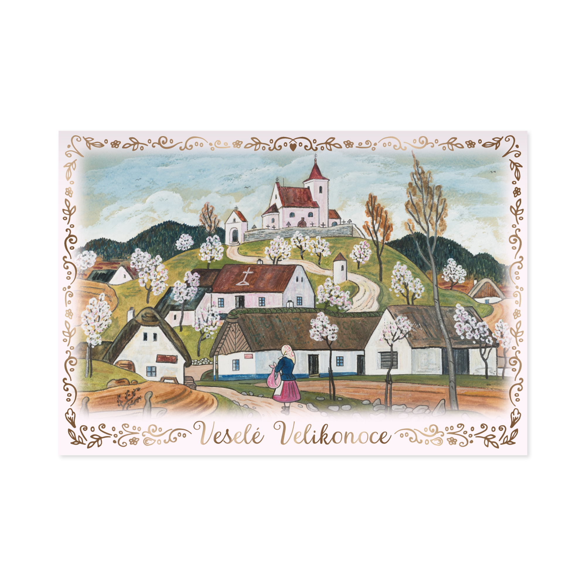 Velikonoční přání Josef Lada - Jarní vesnice Albi Albi