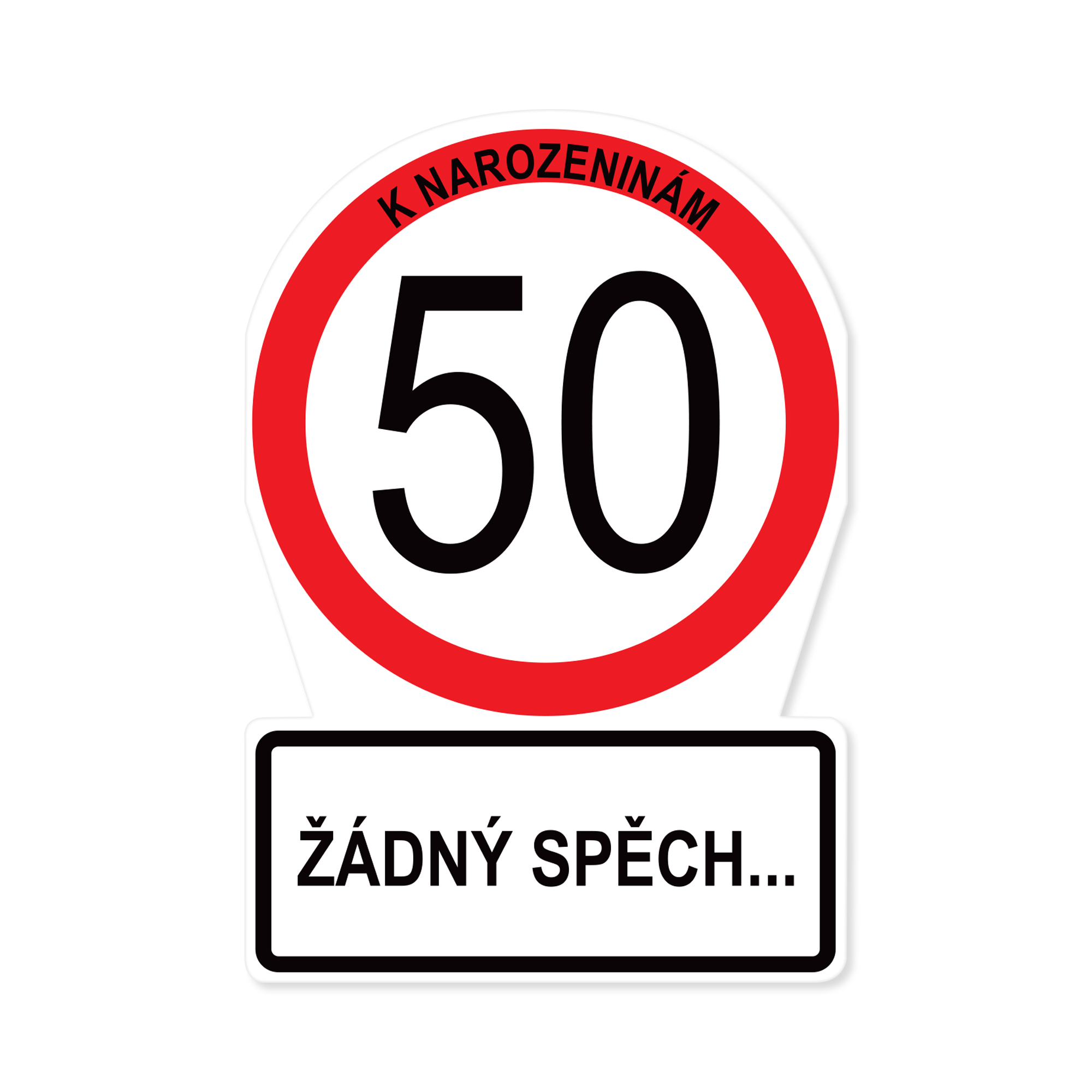 Přání k narozeninám - Dopravní značka 50 let Albi Albi