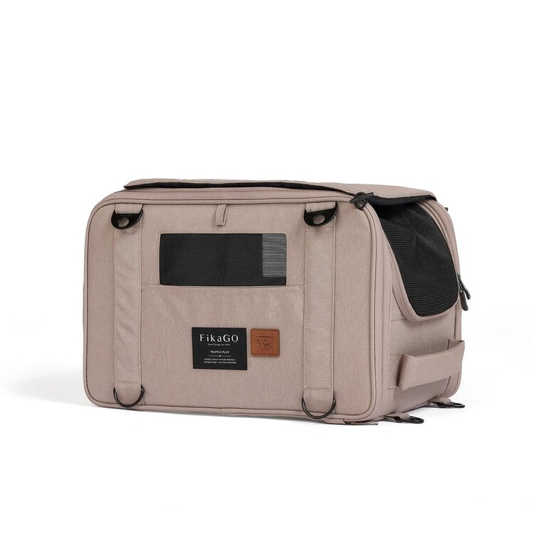 FIKAGO Nosič cestovní pro psy a kočky Truffle Plus Sandy Beige FIKAGO