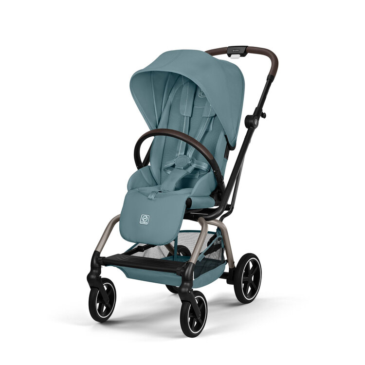 CYBEX Sportovní kočárek Eezy S Twist+ 2 Taupe - Stormy Blue Gold Cybex