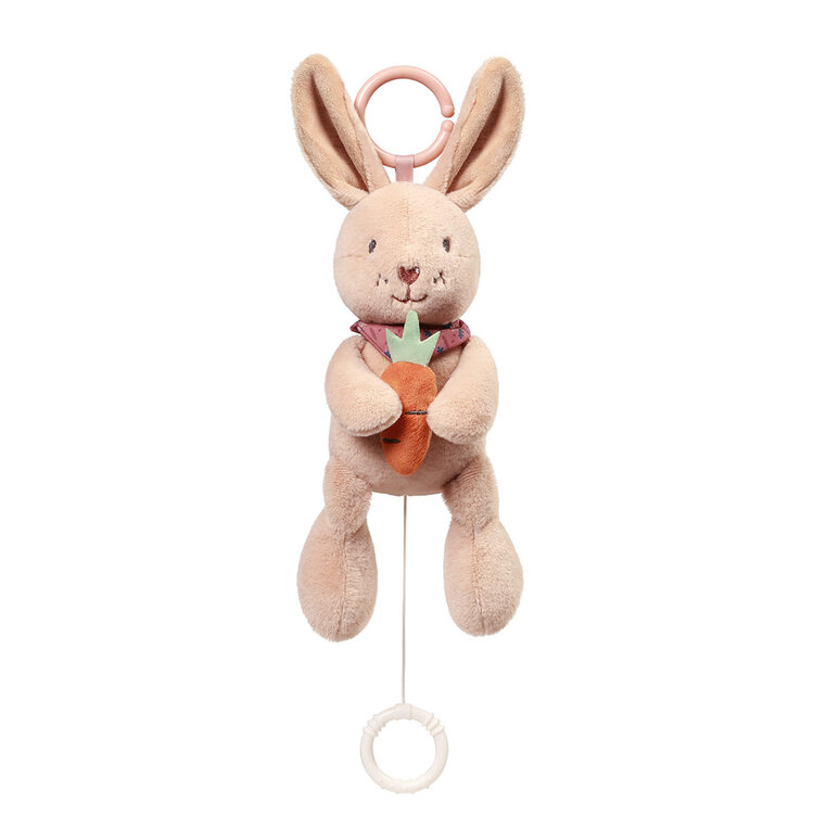 BABYONO Hračka hudební na C-kroužku Rabbit Karo 0m+ BabyOno